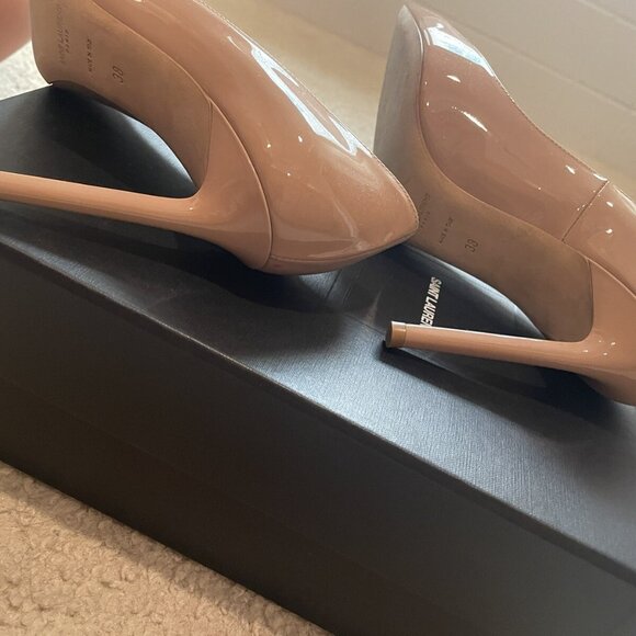 Saint Laurent Anja 105 Pumps Beige High Heels - Picture 6 of 9